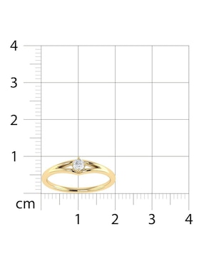 Argolla de oro amarillo 14 k Joyerías Bizzarro diamante
