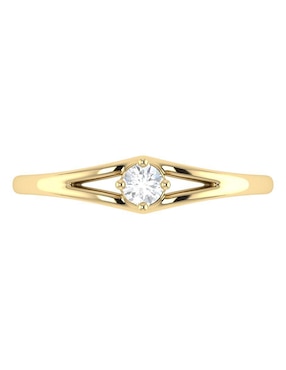 Argolla de oro amarillo 14 k Joyerías Bizzarro diamante