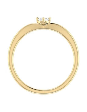 Argolla de oro amarillo 14 k Joyerías Bizzarro diamante