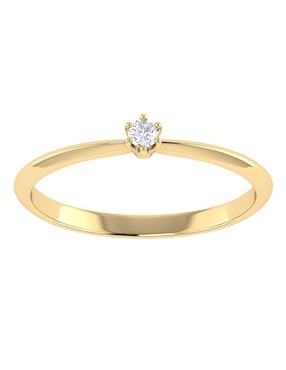 Argolla de oro rosa 14 k Joyerías Bizzarro diamante