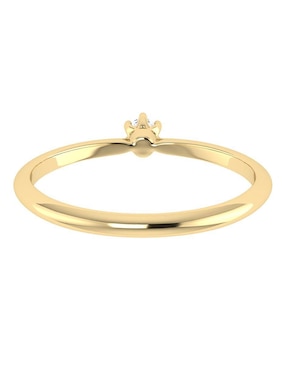 Argolla de oro rosa 14 k Joyerías Bizzarro diamante