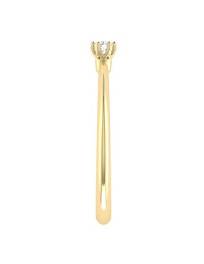 Argolla de oro rosa 14 k Joyerías Bizzarro diamante