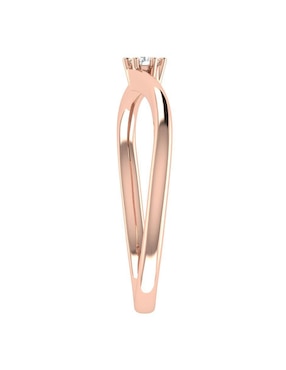 Argolla de oro rosa 14 k Joyerías Bizzarro diamante