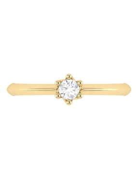 Argolla de oro amarillo 14 k Joyerías Bizzarro diamante