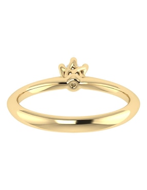 Argolla de oro amarillo 14 k Joyerías Bizzarro diamante