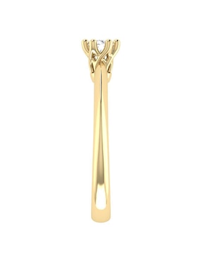 Argolla de oro amarillo 14 k Joyerías Bizzarro diamante