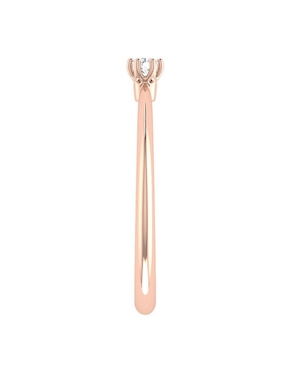 Argolla de oro rosa 14 k Joyerías Bizzarro diamante