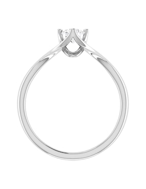 Argolla de oro blanco 14 k Joyerías Bizzarro diamante