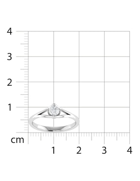 Argolla de oro blanco 14 k Joyerías Bizzarro diamante