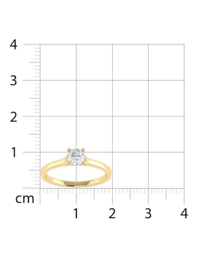 Argolla de oro amarillo 14 k Joyerías Bizzarro diamante
