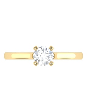 Argolla de oro amarillo 14 k Joyerías Bizzarro diamante