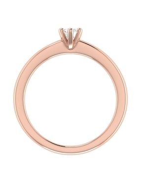 Argolla de oro rosa 14 k Joyerías Bizzarro diamante