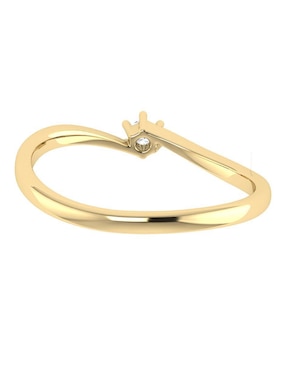 Argolla de oro amarillo 14 k Joyerías Bizzarro diamante