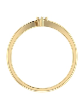 Argolla de oro amarillo 14 k Joyerías Bizzarro diamante
