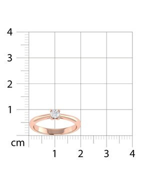 Argolla de oro rosa 14 k Joyerías Bizzarro diamante