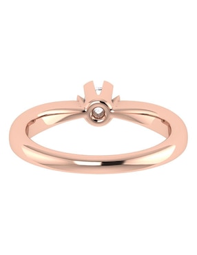 Argolla de oro rosa 14 k Joyerías Bizzarro diamante
