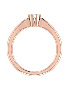 Argolla de oro rosa 14 k Joyerías Bizzarro diamante