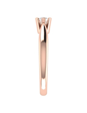 Argolla de oro rosa 14 k Joyerías Bizzarro diamante