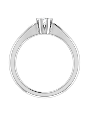 Argolla de oro blanco 14 k Joyerías Bizzarro diamante