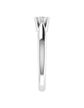 Argolla de oro blanco 14 k Joyerías Bizzarro diamante