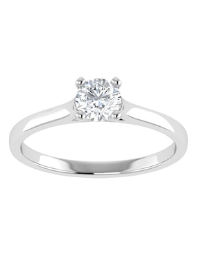 Argolla de oro blanco 14 k Joyerías Bizzarro diamante
