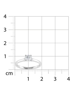 Argolla de oro blanco 14 k Joyerías Bizzarro diamante