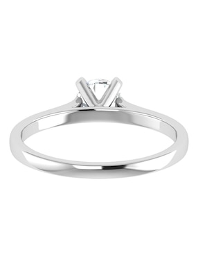 Argolla de oro blanco 14 k Joyerías Bizzarro diamante
