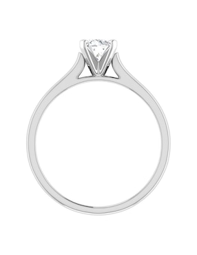 Argolla de oro blanco 14 k Joyerías Bizzarro diamante