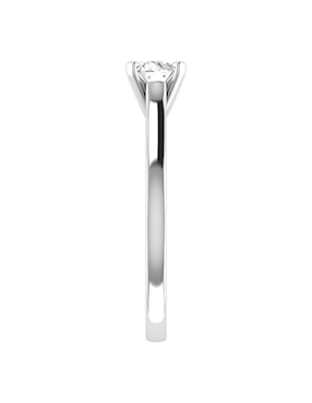 Argolla de oro blanco 14 k Joyerías Bizzarro diamante