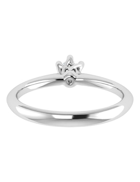 Argolla de oro blanco 14 k Joyerías Bizzarro diamante