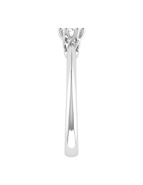 Argolla de oro blanco 14 k Joyerías Bizzarro diamante