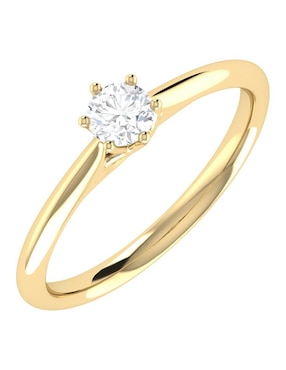 Argolla de oro amarillo 14 k Joyerías Bizzarro diamante