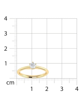 Argolla de oro amarillo 14 k Joyerías Bizzarro diamante