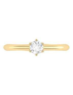 Argolla de oro amarillo 14 k Joyerías Bizzarro diamante