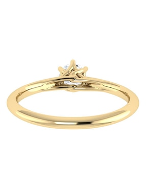 Argolla de oro amarillo 14 k Joyerías Bizzarro diamante