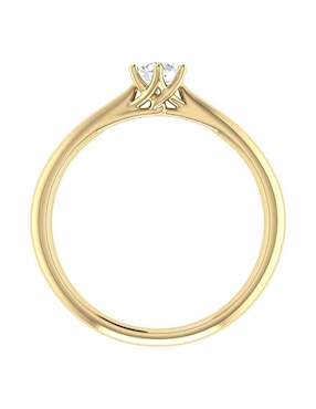 Argolla de oro amarillo 14 k Joyerías Bizzarro diamante