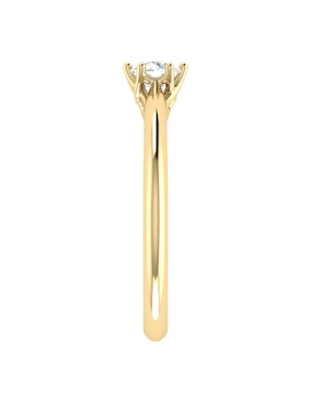 Argolla de oro amarillo 14 k Joyerías Bizzarro diamante