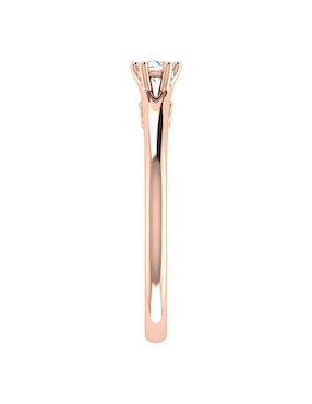 Argolla de oro rosa 14 k Joyerías Bizzarro diamante