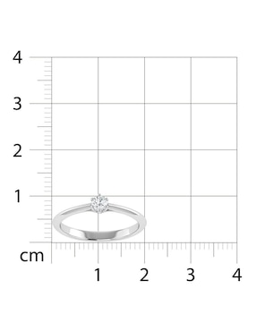 Argolla de oro blanco 14 k Joyerías Bizzarro diamante