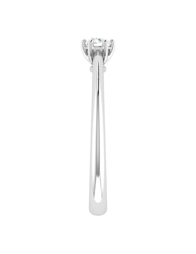 Argolla de oro blanco 14 k Joyerías Bizzarro diamante