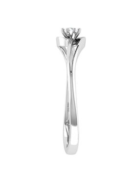 Argolla de oro blanco 14 k Joyerías Bizzarro diamante