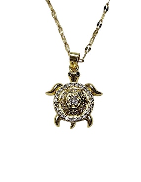Collar con dije de tortuga Limerence By Claudia Herrera Reptil de oro laminado 14 K