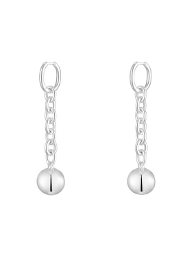 Aretes circulares Tous Plump de plata P 925 con acabado brillante