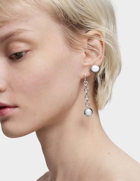 Aretes circulares Tous Plump de plata P 925 con acabado brillante