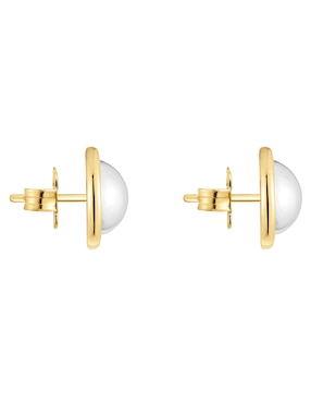 Aretes de círculo Tous de plata P 925 con acabado baño de oro