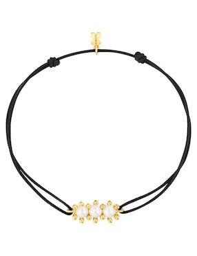 Pulsera Tous de oro amarillo con perla de agua 18 k Daisy con acabado brillante