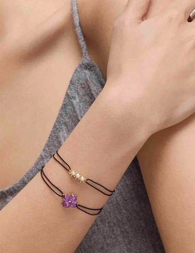 Pulsera Tous de oro amarillo con amatista 18 k Daisy