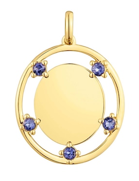 Dije circular Tous basics de oro amarillo 18 K