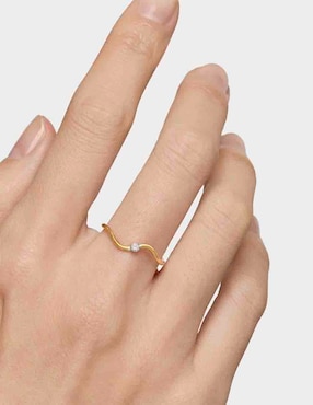 Anillo con gema Tous Daisy 18 k de oro amarillo diamante brillante