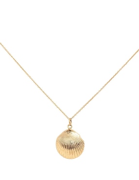 Collar con dije de concha Teresa Díaz Joyería Mexicana de plata P 925